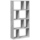 Bookcase Concrete Grey 60x20x120,5 cm Engineered Wood 858150