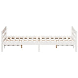 Bed Frame without Mattress White 120x200 cm Solid Wood Pine 842791