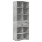 Storage Cabinet Concrete Grey 70x42.5x225 cm Engineered Wood 3281339