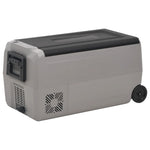 Cool Box with Wheel and Adapter Black & Grey 50 L PP & PE 3154657