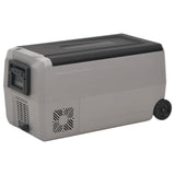 Cool Box with Wheel and Adapter Black & Grey 50 L PP & PE 3154657