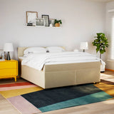 Box Spring Bed with Mattress Cream 180x200 cm Fabric 3285972