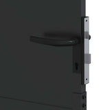 Garden Gate with Lock Black 110 x 105 cm Powder-Coated Steel 42015909
