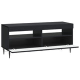 LED TV Cabinet Black Engineered Wood 896986