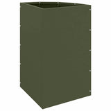 Corner Planter Olive green 30 x 30 x 50 cm Steel 883678