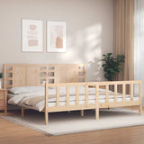 Bed Frame without Mattress 200x200 cm Solid Wood Pine 3192836