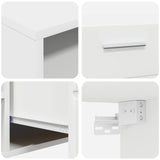 Wooden Cabinet White 150 x 39 x 30 cm Engineered Wood 880231