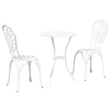 Garden Bistro Set 3 pcs White Aluminium 42002384