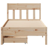 Bed Frame without Mattress 75x190 cm Small Single Solid Wood Pine 3301890