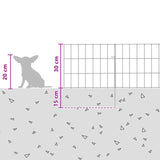 Garden Fence with Stakes 48 pcs 35 x 30 cm Mesh Silver 42042954