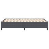 ZNTS Box Spring Bed Dark Grey Small Double Corduroy Fabric 3337398