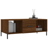 Coffee Table Brown Oak 102x50x40 cm Engineered Wood 829315