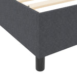 ZNTS Box Spring Bed Dark Grey Small Double Corduroy Fabric 3337398