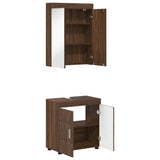 Bathroom Furniture Set TULUM 2 pcs Brown Oak 60 x 34 x 63 cm 3398021