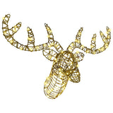 Reindeer Pull Sleigh Warm white 68 x 36.5 x 62.5 cm Rattan 42019067
