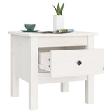 ZNTS Side Tables 2 pcs White 40x40x39 cm Solid Wood Pine 813787