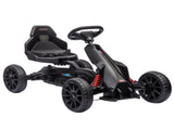 Kids Pedal Go Kart, with Adjustable Seat, EVA Wheels, Seat, Handbrake - Black T3398P348367