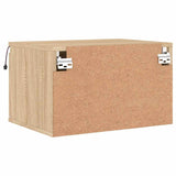 Wall-mounted Bedside Cabinets with LED Lights 2 pcs Sonoma Oak 836831