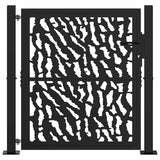 Garden Gate Black 100x100 cm Steel Trace Design 4100979