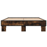 Bed Frame without Mattress Smoked Oak 120x200 cm 845864