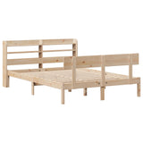 Bed Frame without Mattress 150x200 cm King Size Solid Wood Pine 3306621