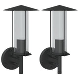 Outdoor Wall Lights 2pcs Black Stainless Steel 4006247