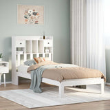 Bookcase Bed without Mattress White 75x190cm Solid Wood Pine 3322586