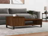 Coffee Table Brown Oak 100x50x45 cm Engineered Wood 830843