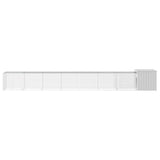 Chicken Cage Grey 700x91x100 cm Galvanised Steel 3106464