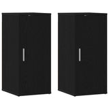Shoe Cabinets 2 pcs Black Oak 32x35x70 cm Engineered Wood 862076