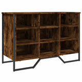 Shoe Cabinet Smoked Oak 90x38x61.5 cm Engineered Wood 848646