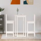 3 Piece Bar Set White Solid Wood Pine 3124733
