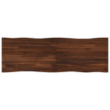 Live Edge Table Top 120 x 40 x 3.5 cm Rectangular Dark Brown 938578
