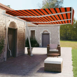 ZNTS Freestanding Manual Retractable Awning 600x350 cm Orange/Brown 3069680