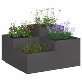 Garden Planter Black 100 x 100 x 48 cm Steel 865848