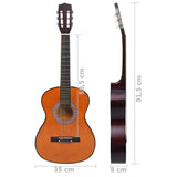 ZNTS 8 Piece Classical Guitar Beginner Set 3/4 36" 70121