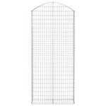 ZNTS Arched Gabion Basket 100x30x220/240 cm Galvanised Iron 153431