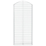 ZNTS Arched Gabion Basket 100x30x220/240 cm Galvanised Iron 153431
