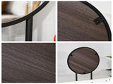 Dressing Table with Mirror and Stool, Vanity Makeup Desk Set with 2 Drawers, Cushioned Stool and T3398P341421