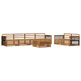 Outdoor Sofa Set 7 pcs Natural Solid Acacia Wood 3383052