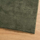 ZNTS Rug HUARTE Short Pile Soft and Washable Forest Green 80x200 cm 375091