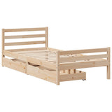 Bed Frame without Mattress 90x200 cm Solid Wood Pine 3301604