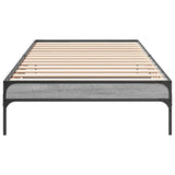 Bed Frame without Mattress Grey Sonoma 90x190 cm Single 845054