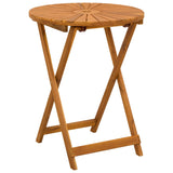Folding Garden Table Natural 60 x 75 cm Solid Acacia Wood 42024978