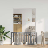 Folding Pet Fence 4 pcs Grey Sonoma 201 x 38 x 70 cm 8005966