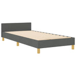 ZNTS Bed Frame Dark grey Engineered wood 90 x 190 cm 3344768