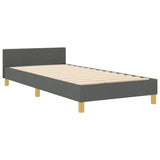 ZNTS Bed Frame Dark grey Engineered wood 90 x 190 cm 3344768