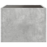 ZNTS Coffee Table with Infinity LED Concrete Grey 40x40x30 cm 847598