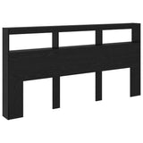 Headboard Black Oak 200 x 17 x 102 cm Engineered Wood 886255