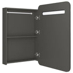 ZNTS LED Bathroom Mirror Cabinet Anthracite 60x11x80 cm 326510